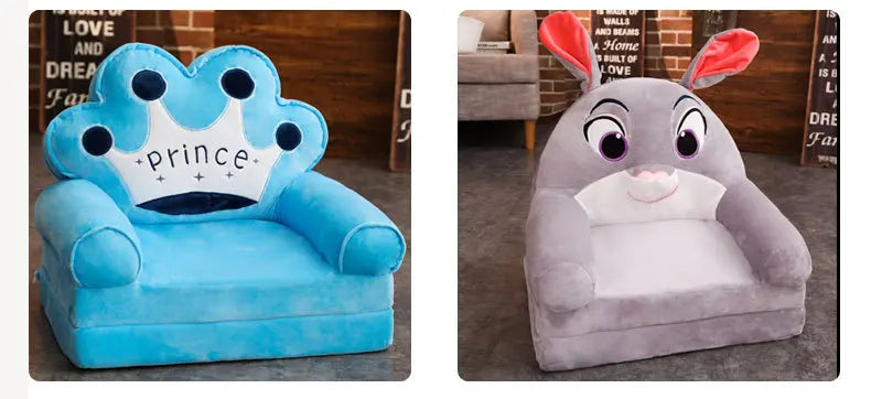 MOMO Children Sofa Cute Cartoon Lazy Folding Small Sofa Bed Girl Princess Baby Toddler Dual-purpose Small Child Seat