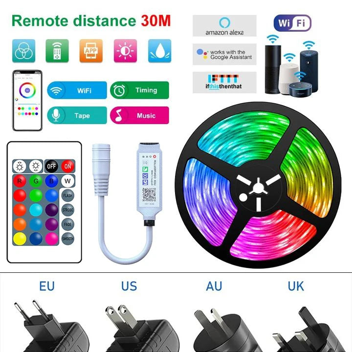 40m Bluetooth led strip light,Led Strip Lights, Led Lights For Bedroom, Smart Led Lights APP Control  For Birthday Christmas