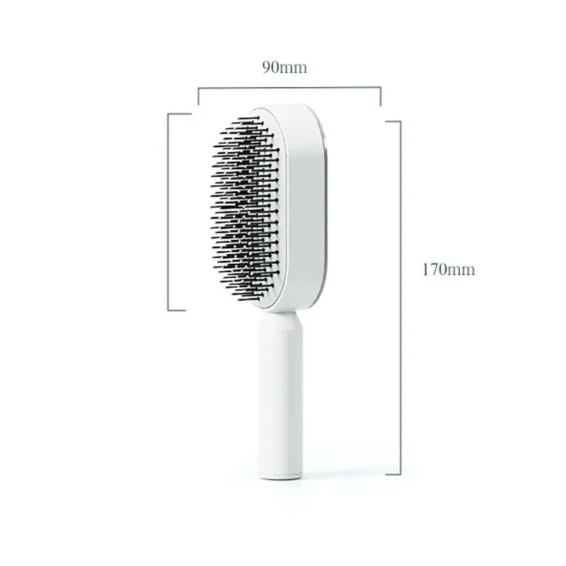 Self Cleaning Hair Brush for Women One-key Cleaning Hair Loss Airbag Massage Scalp Comb Anti-Static Hairbrush Dropshipping