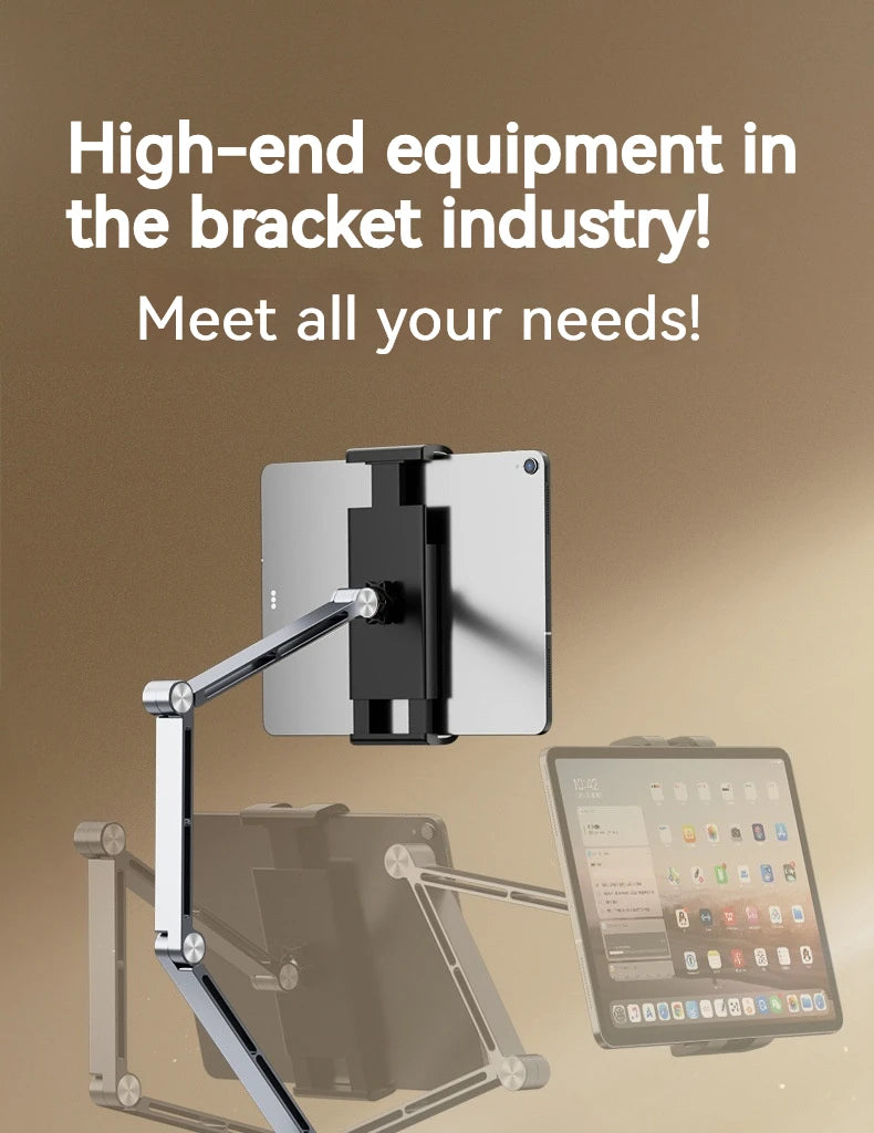 Tablet Holder Stand Phone Clip Holder Aluminum Alloy Rotatable Cantilever Home Live Desktop Holder for Ipad Pro Folding Bracket