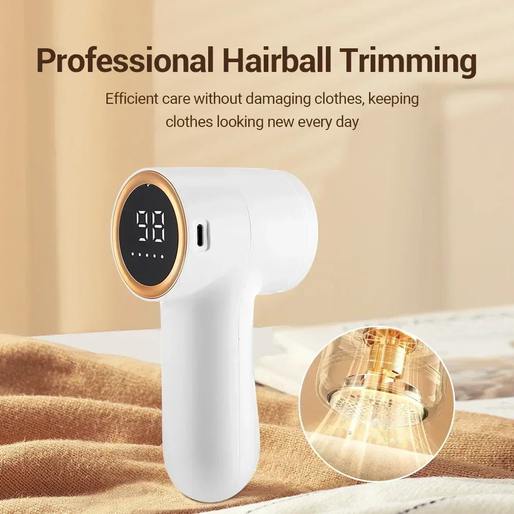 Electric Household Hair Ball Trimmer with Smart LED Display Portable Electric Lint Remover,6 Blade Cutter ,Winter Fluffs Removal