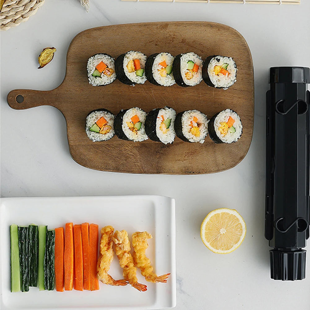 Sushi Maker Mold Food Grade Plastic Sushi Roller Mold Cylindrical Diy Sushi Making Kit Machine for Kitchen Sushi Cooking Rolls