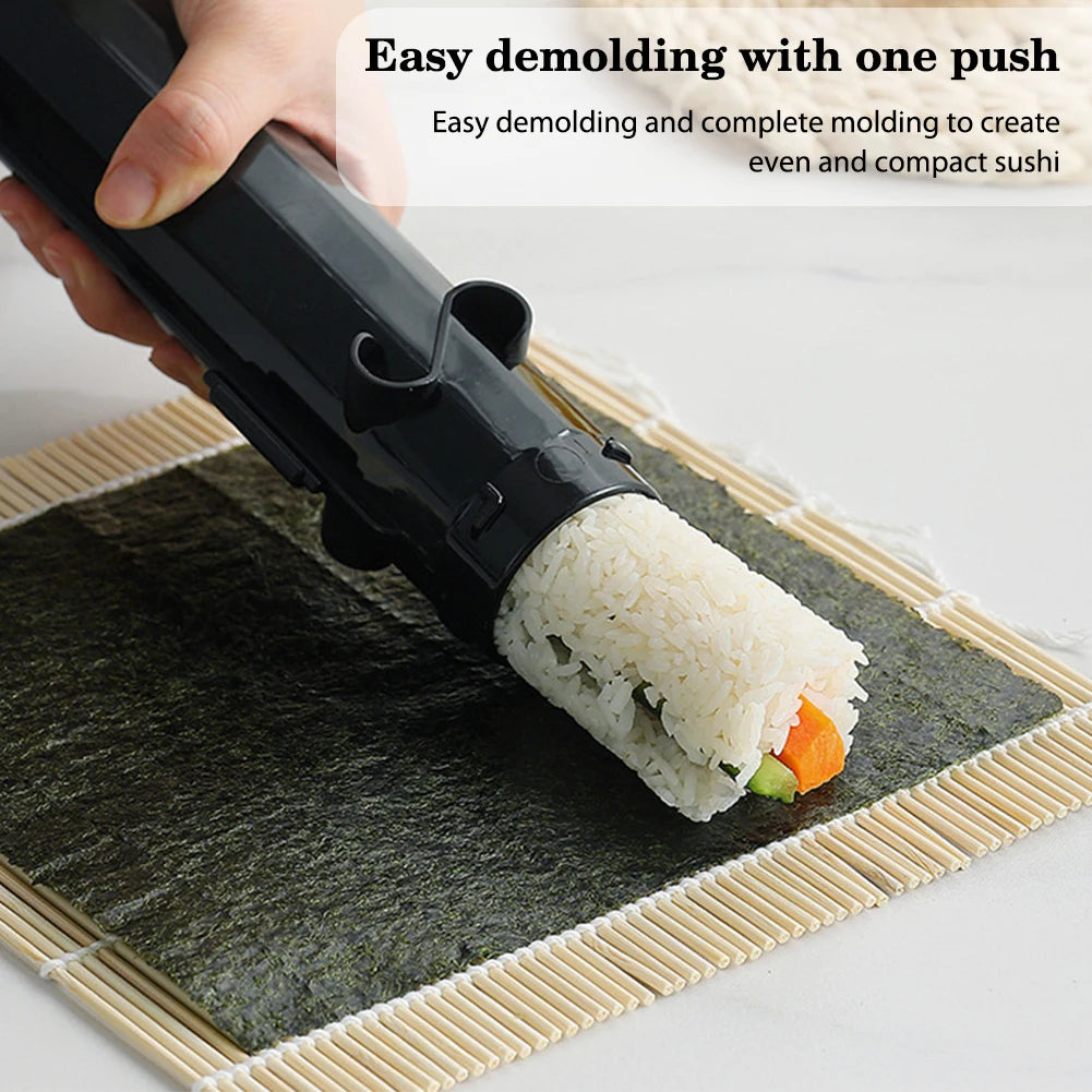 Sushi Maker Mold Food Grade Plastic Sushi Roller Mold Cylindrical Diy Sushi Making Kit Machine for Kitchen Sushi Cooking Rolls